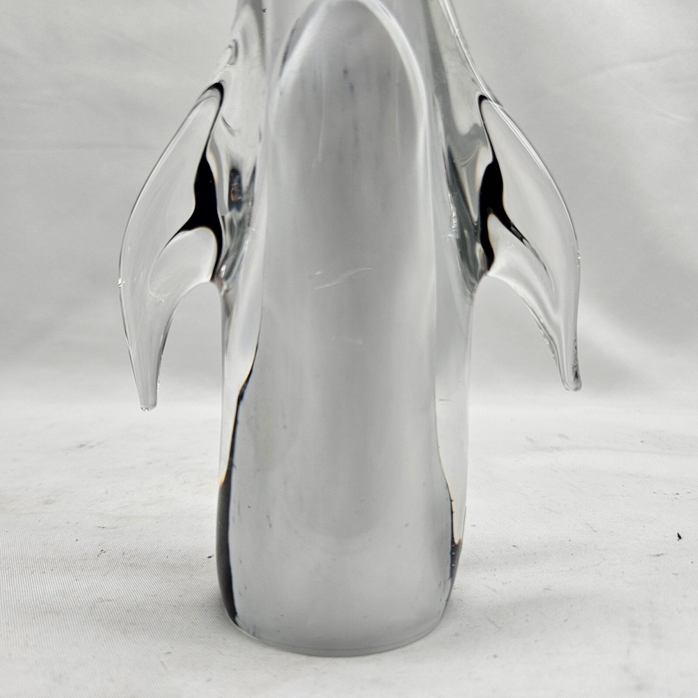 FM Konstglas Ronneby SWEDEN‎  Crystal Penguin Glass Figure 7" Tall signed - Picture 6 of 14